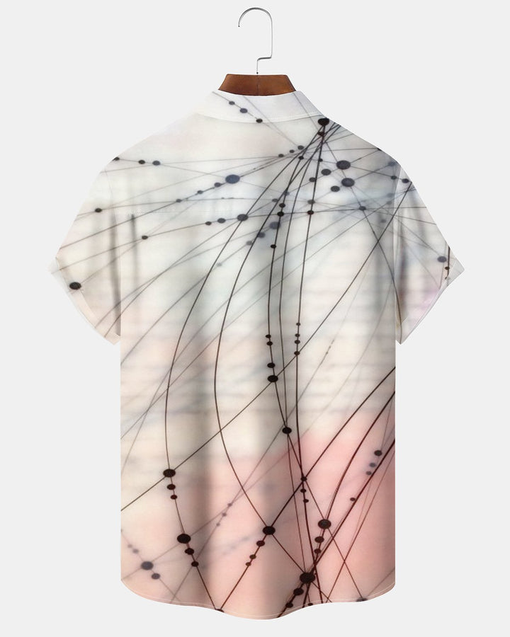 Alohadaddy® Casual Abstract Art Striped Print Men&