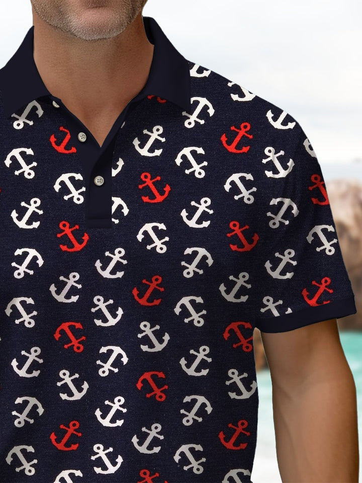 Alohadaddy® Casual Anchor Print Art Stretch Men&