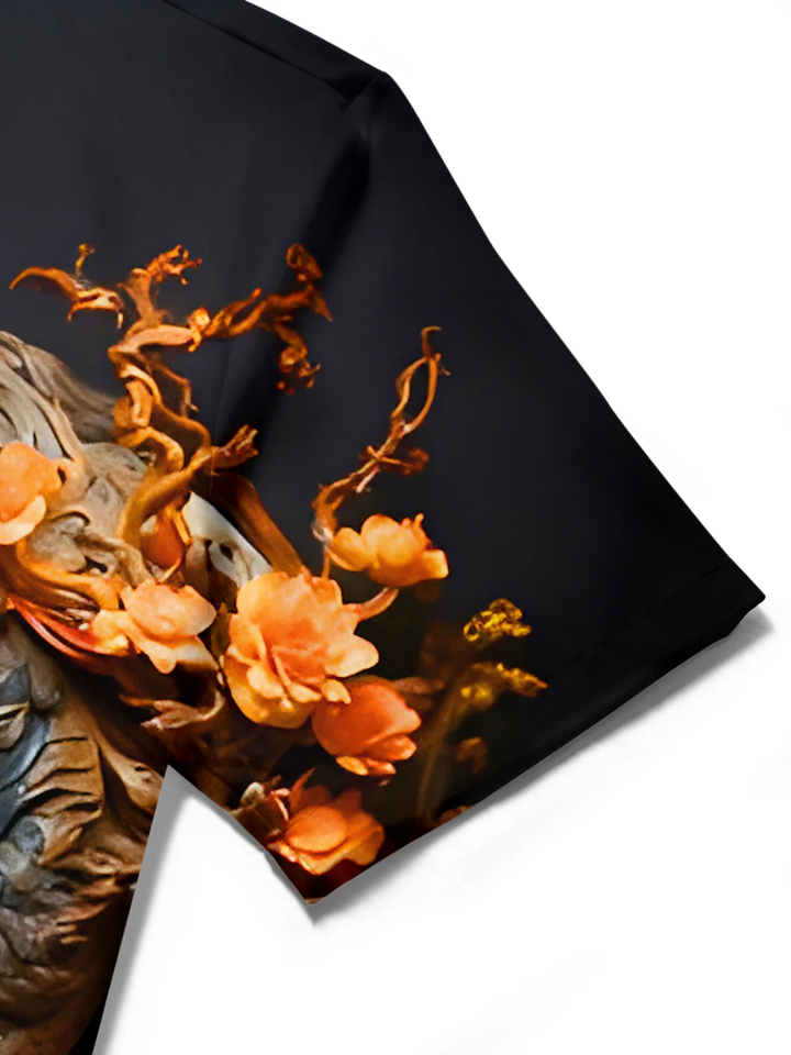 Alohadaddy® Vintage Dragon Print Art Pocket Stretch Men&