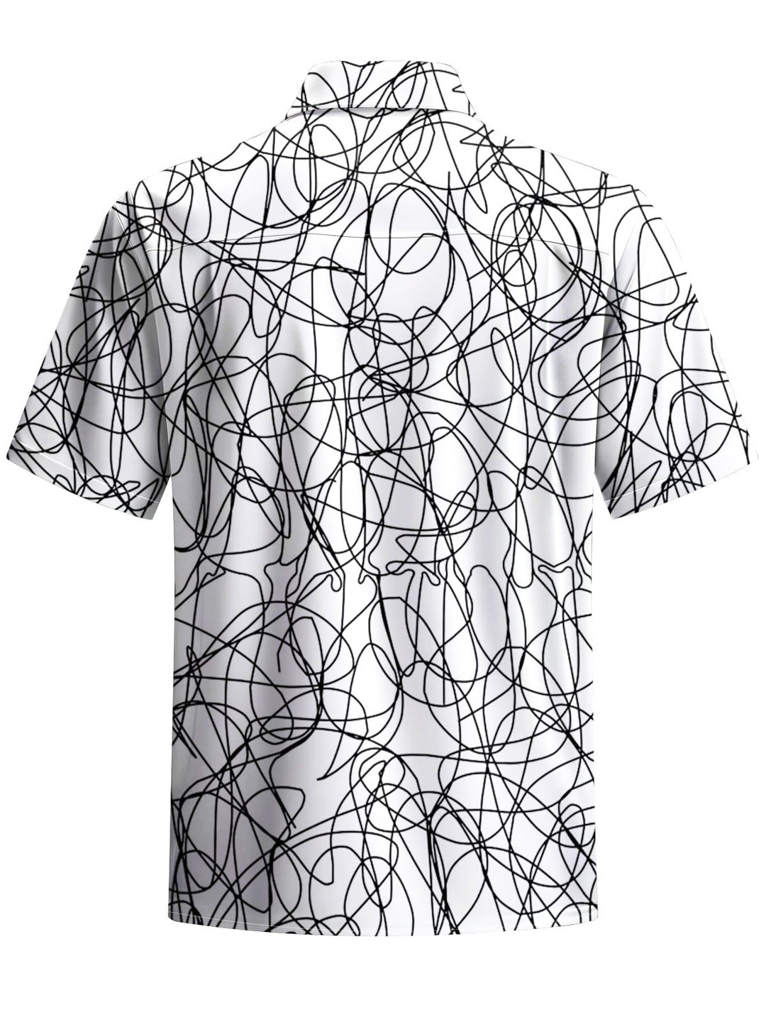 Alohadaddy® Casual Line Graffiti Art Print Chest Pocket Men&