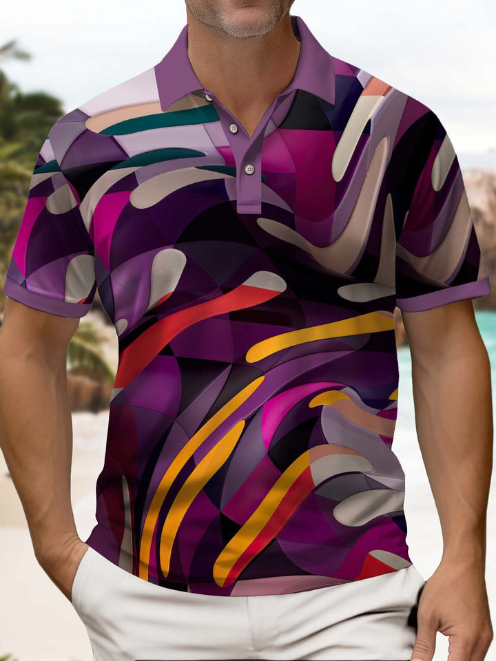 Alohadaddy® Casual Abstract Print Art Stretch Men&