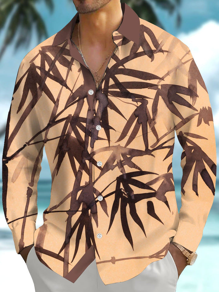 Alohadaddy® Casual Bamboo Contrast Color Print Art Pocket Stretch Men&