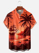 Alohadaddy Hawaiian Coconut Palm Sailing Nautical 3D Print Men's Button Pocket Short Sleeve Shirt Big & Tall