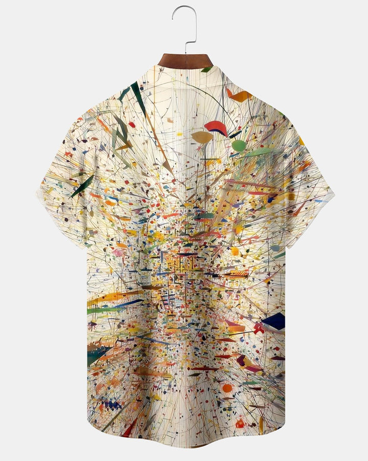 Alohadaddy® Casual Abstract Art Striped Graffiti Print Men&