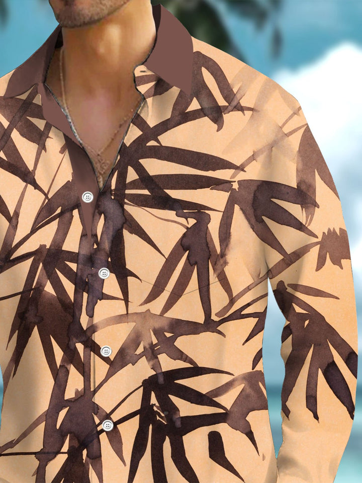 Alohadaddy® Casual Bamboo Contrast Color Print Art Pocket Stretch Men&