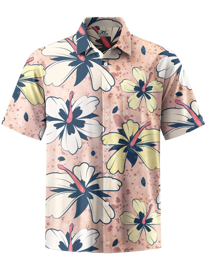 Alohadaddy® Hawaiian Flowers Art Print Moisture Wicking Men&
