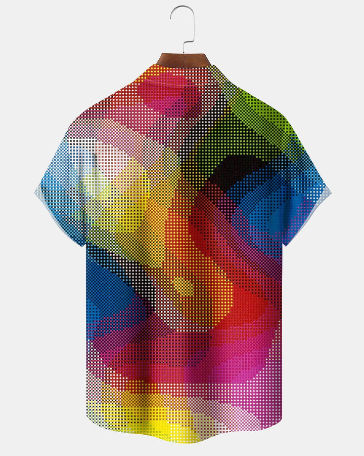 Alohadaddy® Casual Abstract Art Polka Dot Print Men&