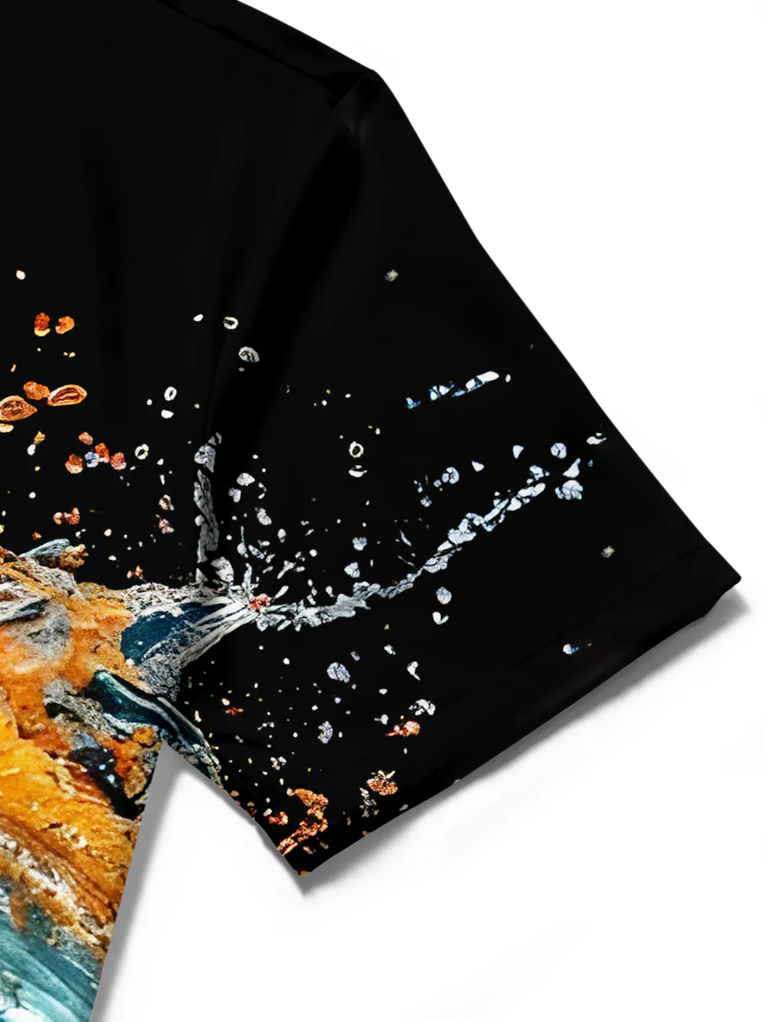Alohadaddy® Hawaiian Lemon Art Print Chest Pocket Stretch Men&