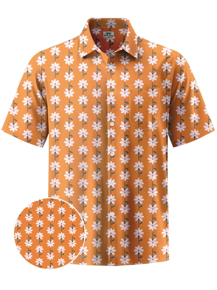 Alohadaddy® Hawaiian Flowers Art Print Moisture Wicking Men&