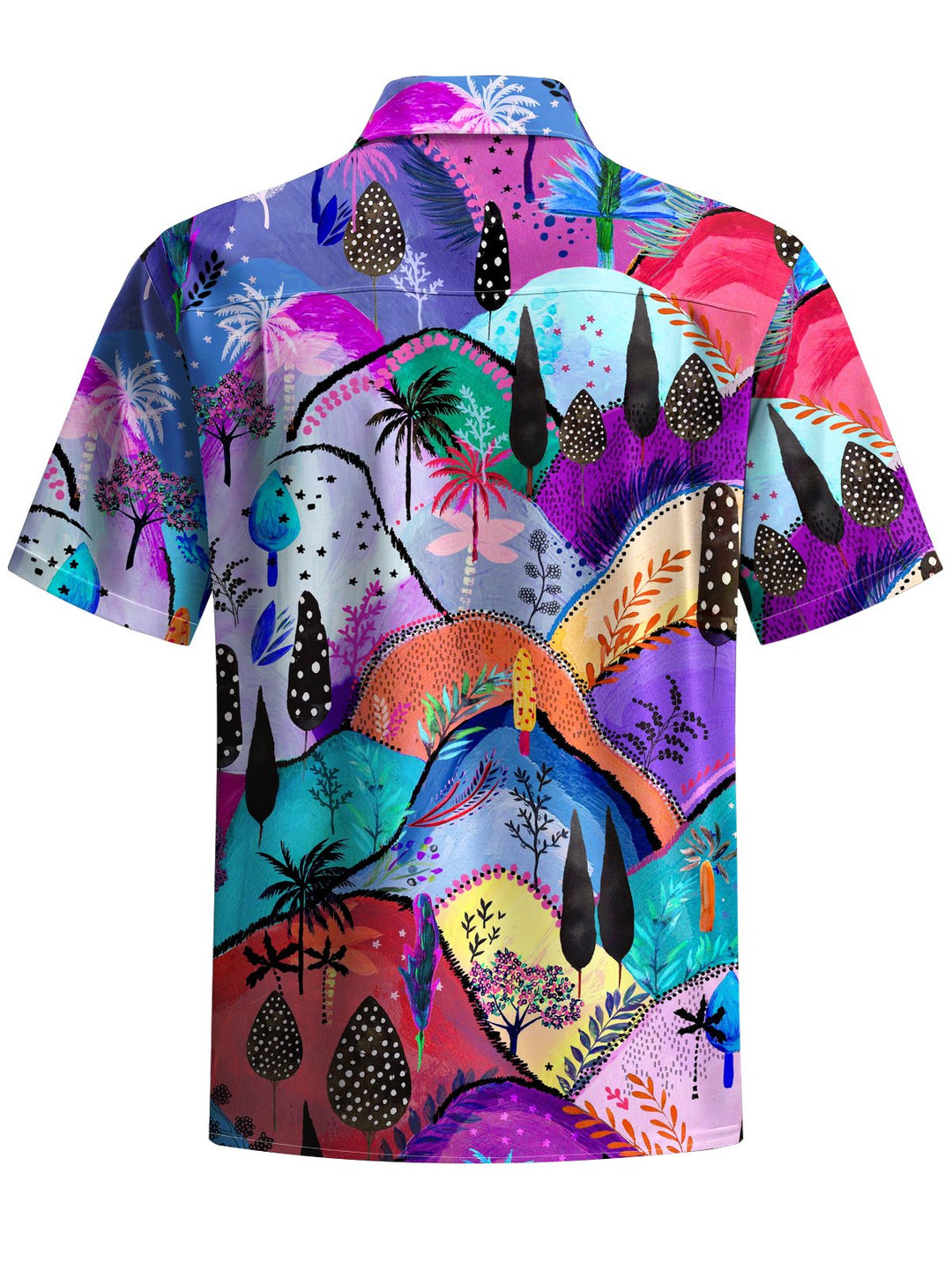 Alohadaddy® Hawaiian Vacation Painting Art Print Chest Pocket Men&