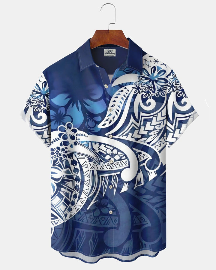 Alohadaddy® Casual Floral Print Art Button Pocket Cardigan Men&
