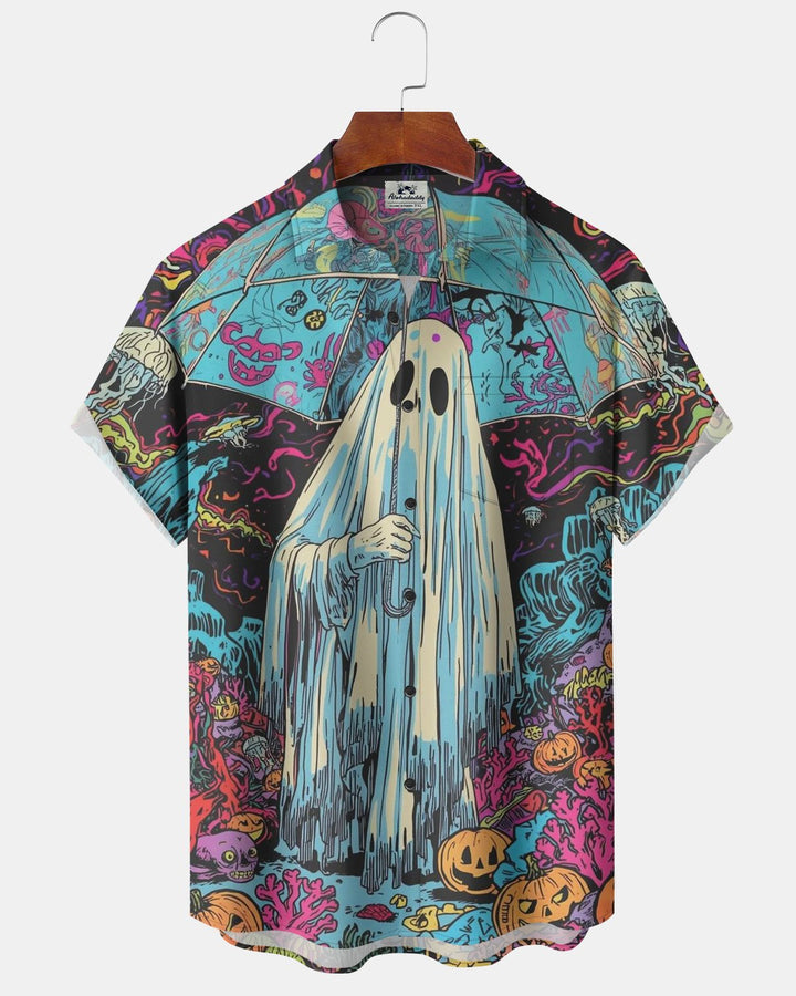 Alohadaddy® Halloween Ghost Pumpkin Print Men&
