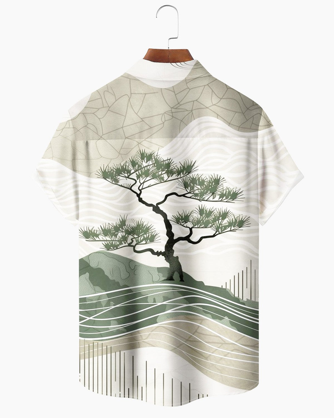 Alohadaddy® Casual Botanical Landscape Tree Print Men&