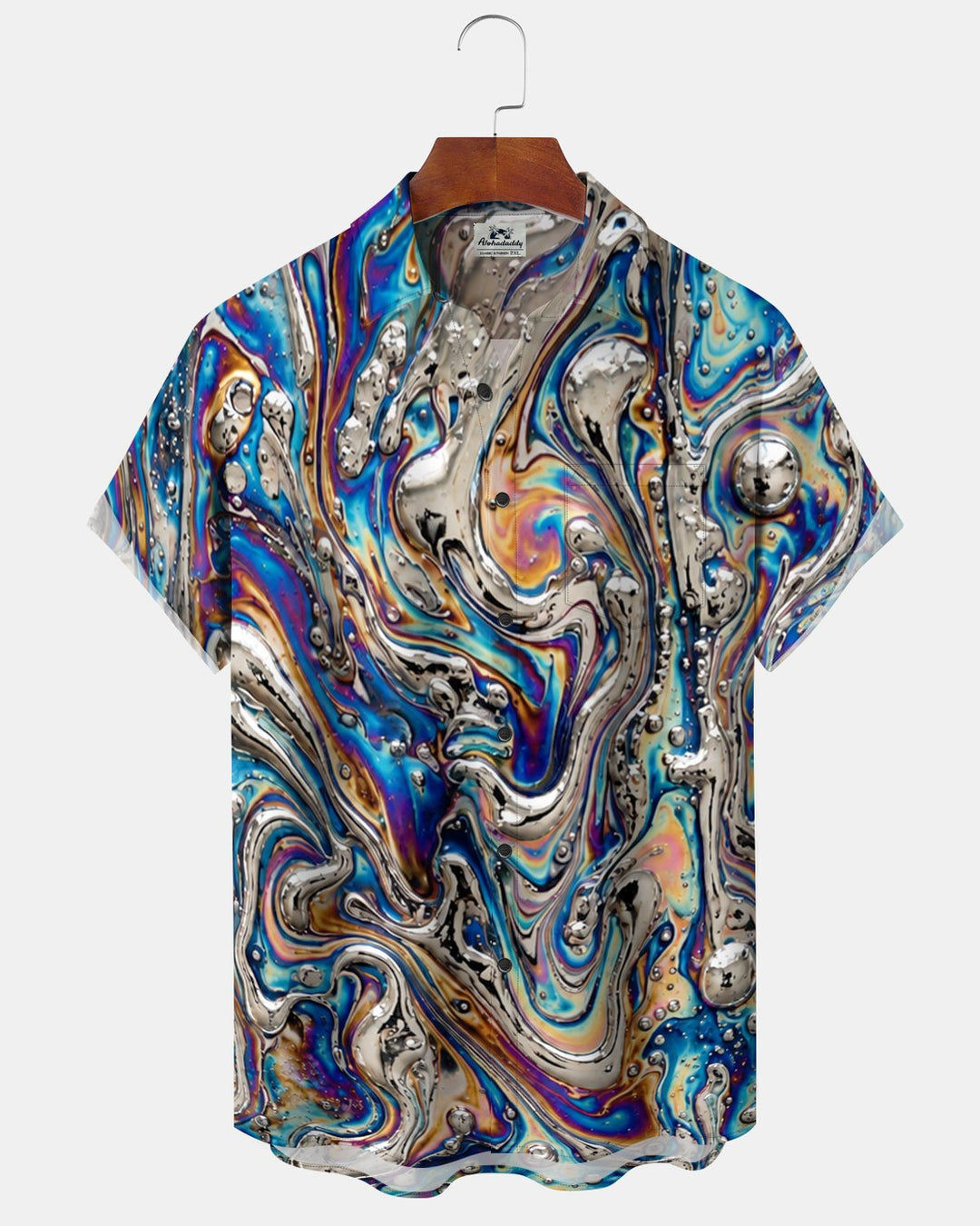 Alohadaddy® Casual Abstract Art Liquid Print Men&