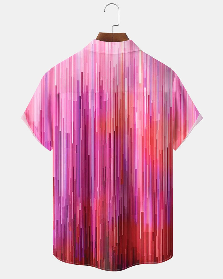Alohadaddy® Casual Geometric Abstract Stripe Art Print Men&