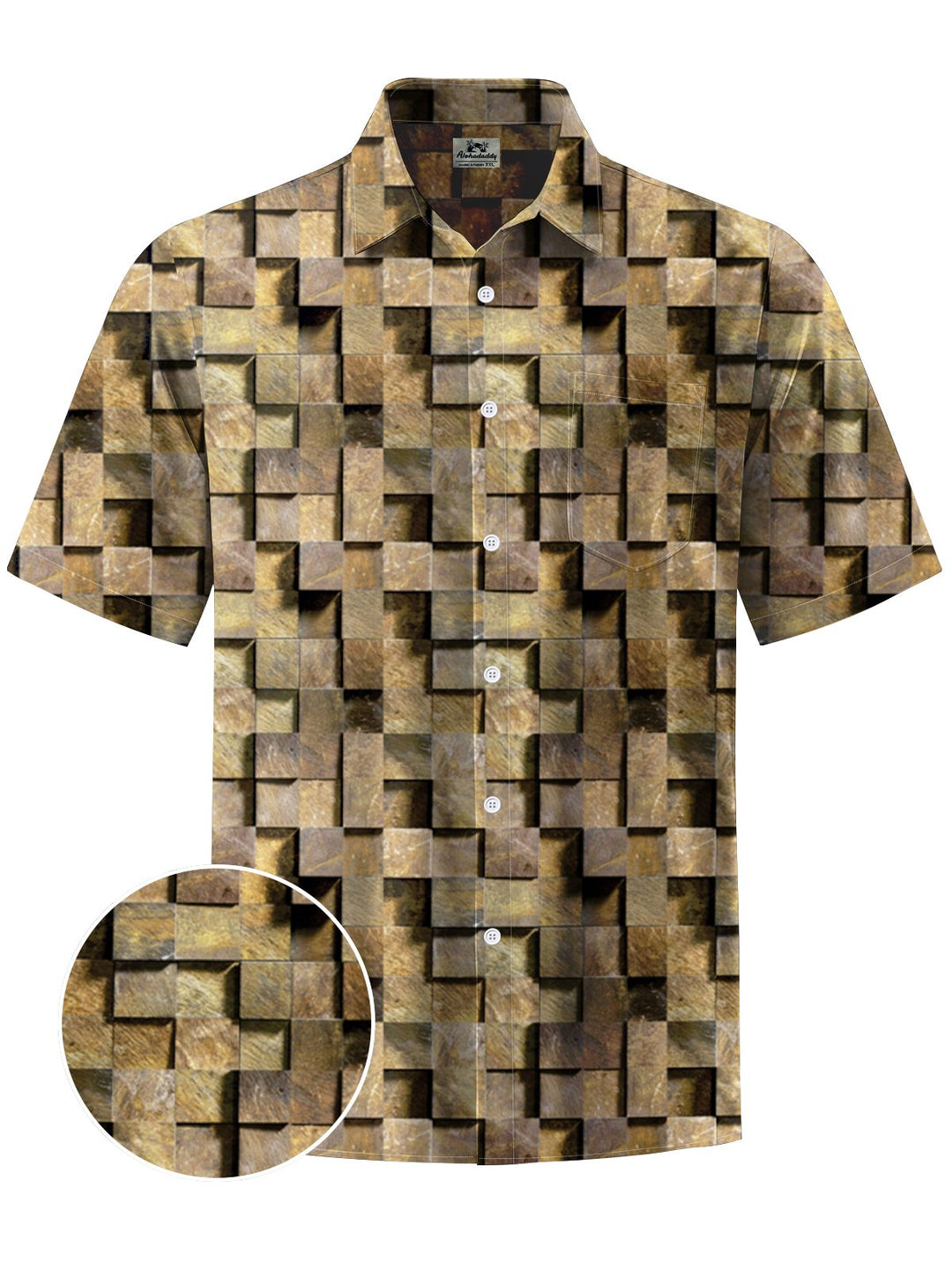 Alohadaddy® Retro Geometric Art Print Moisture Wicking Men&