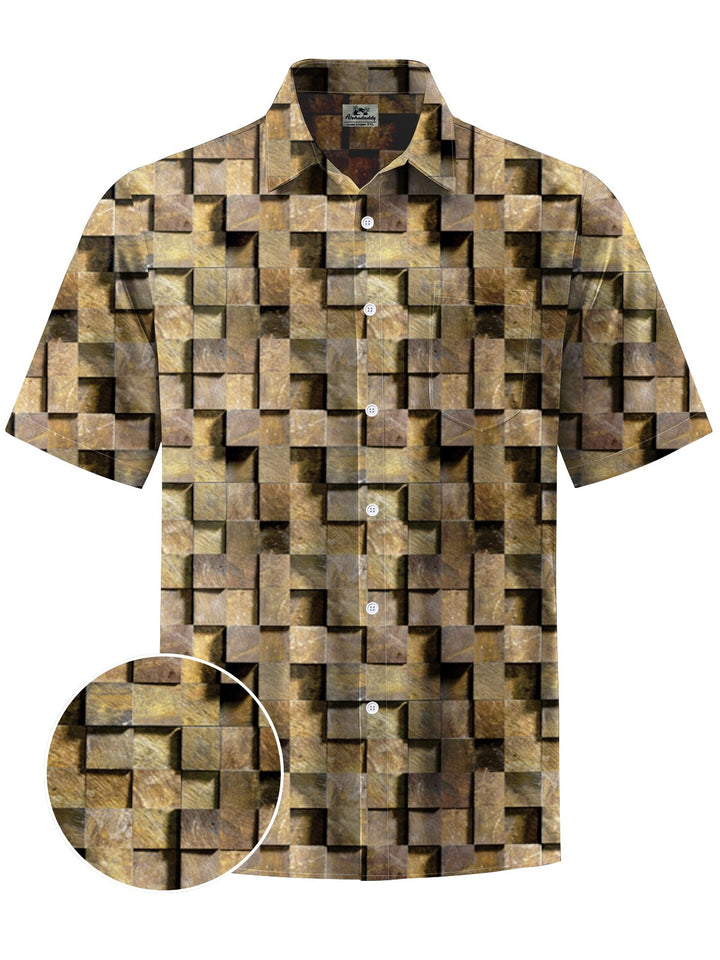 Alohadaddy® Retro Geometric Art Print Moisture Wicking Men&