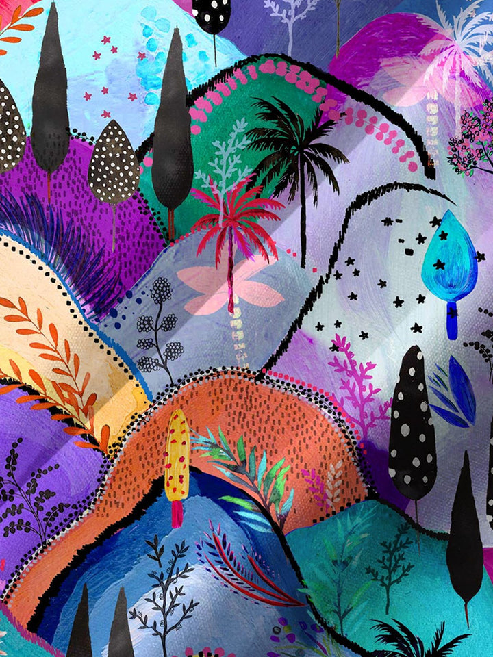 Alohadaddy® Hawaiian Vacation Painting Art Print Chest Pocket Men&
