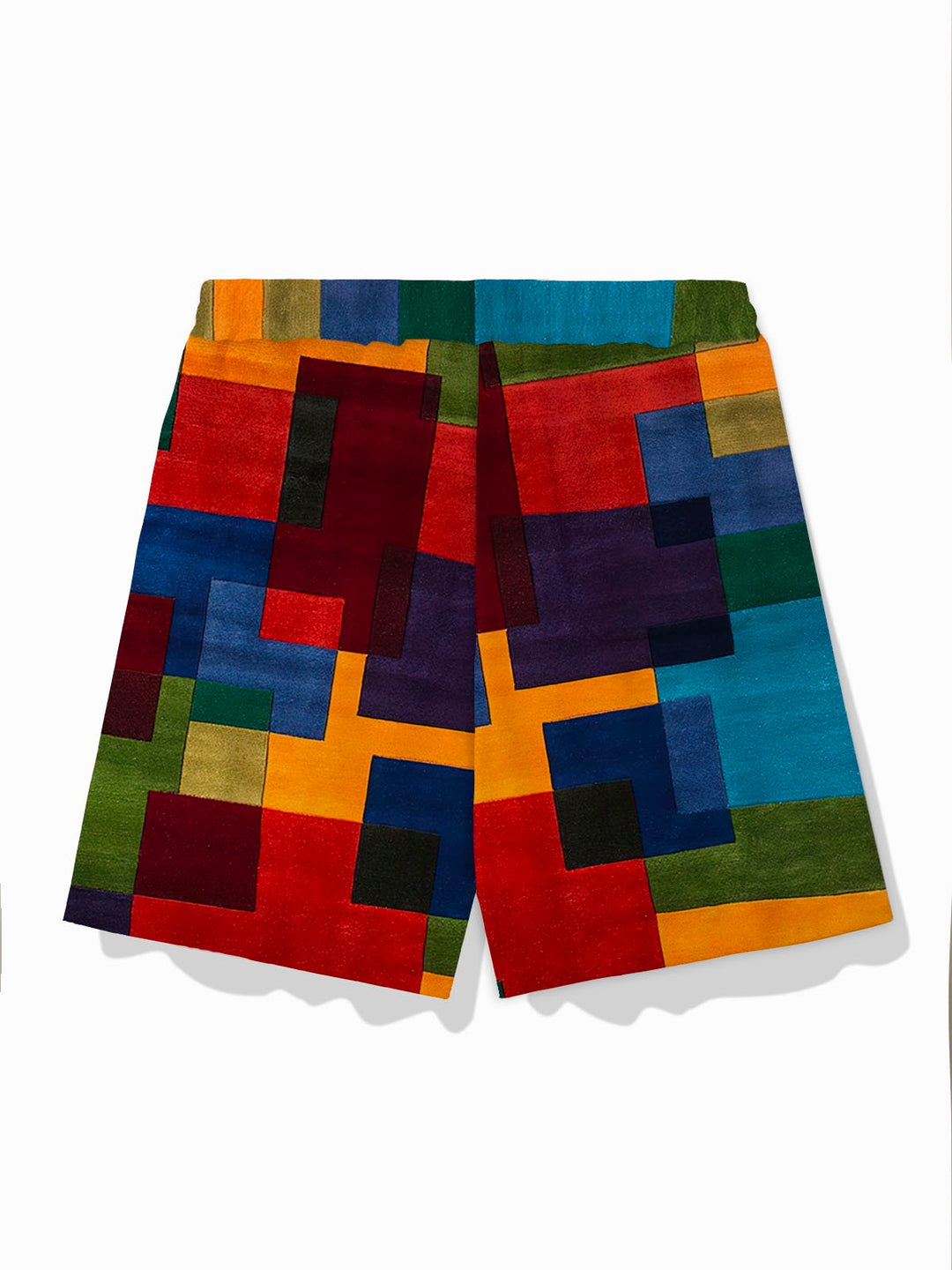 Pantalones cortos de playa para hombre con estampado geométrico en contraste retro de Alohadaddy
