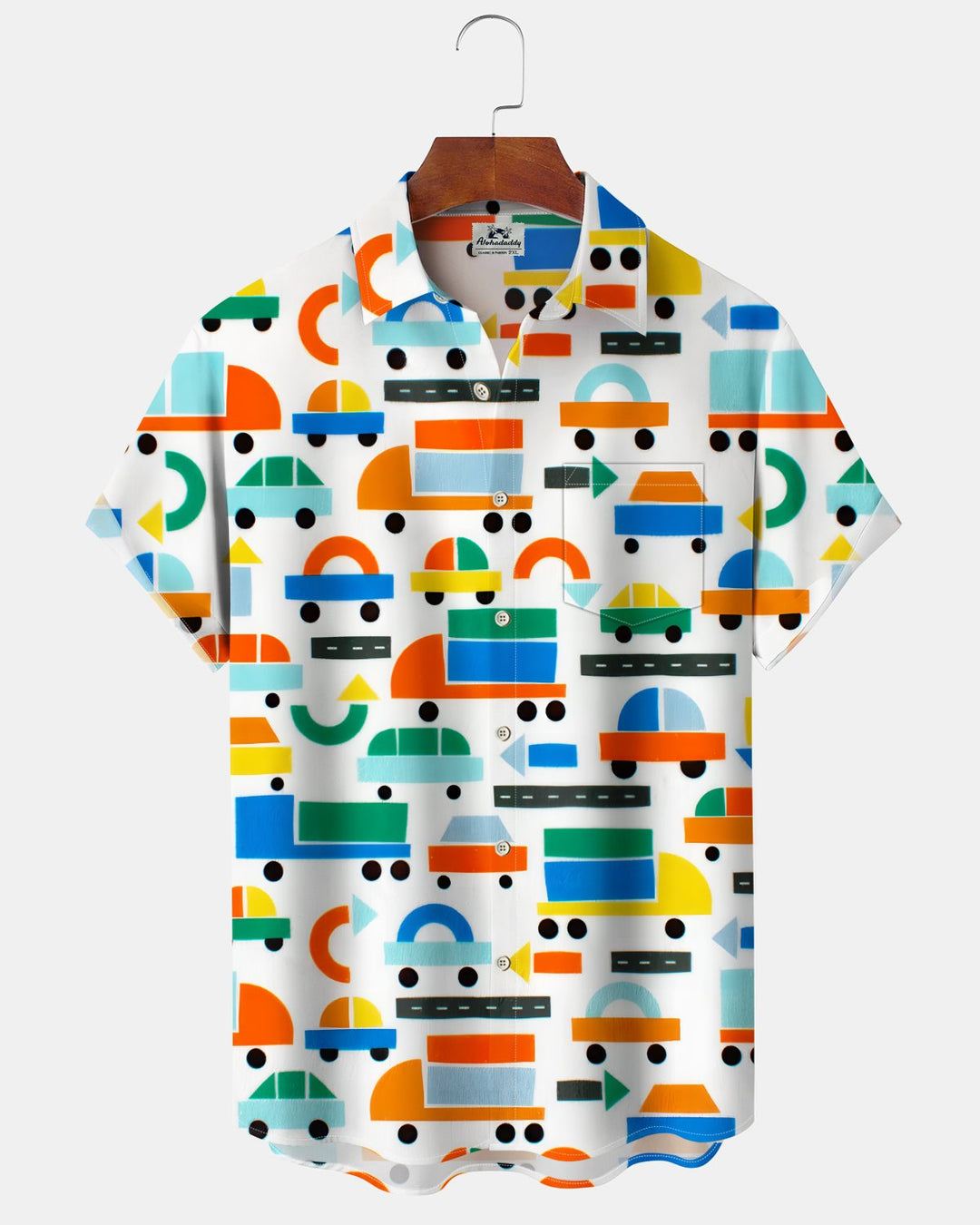 Alohadaddy® Casual Geometric Print Art Button Pocket Cardigan Men&