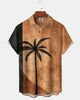 Alohadaddy® Casual Coconut Tree Print Men's Short-Sleeve Shirt