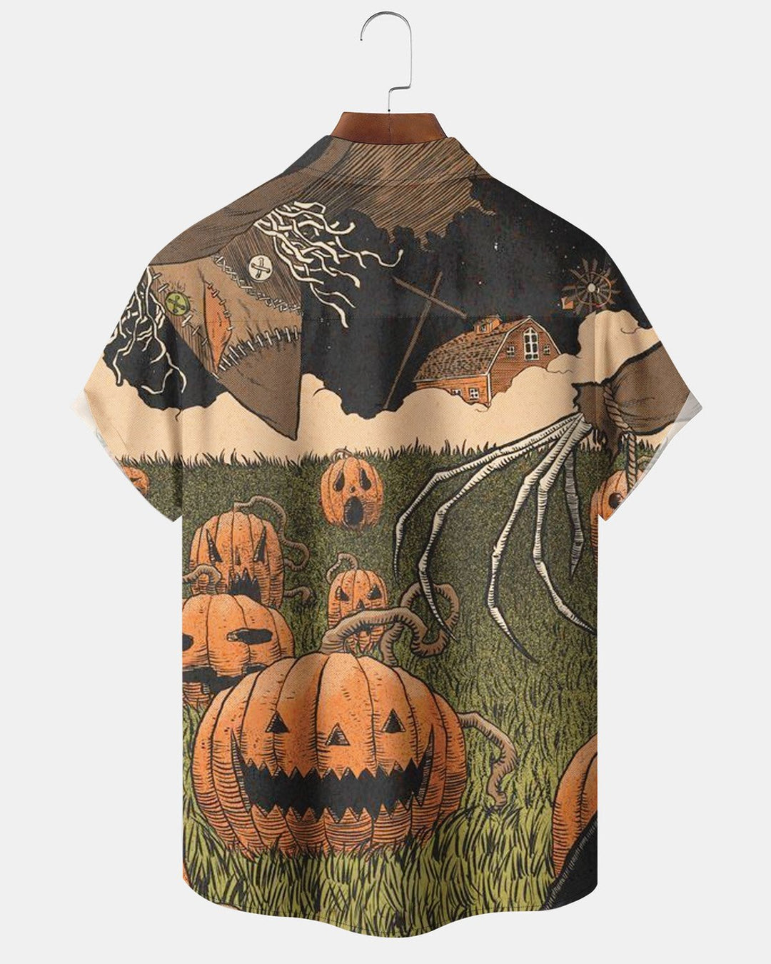 Alohadaddy® Halloween Scarecrow Pumpkin Print Men&