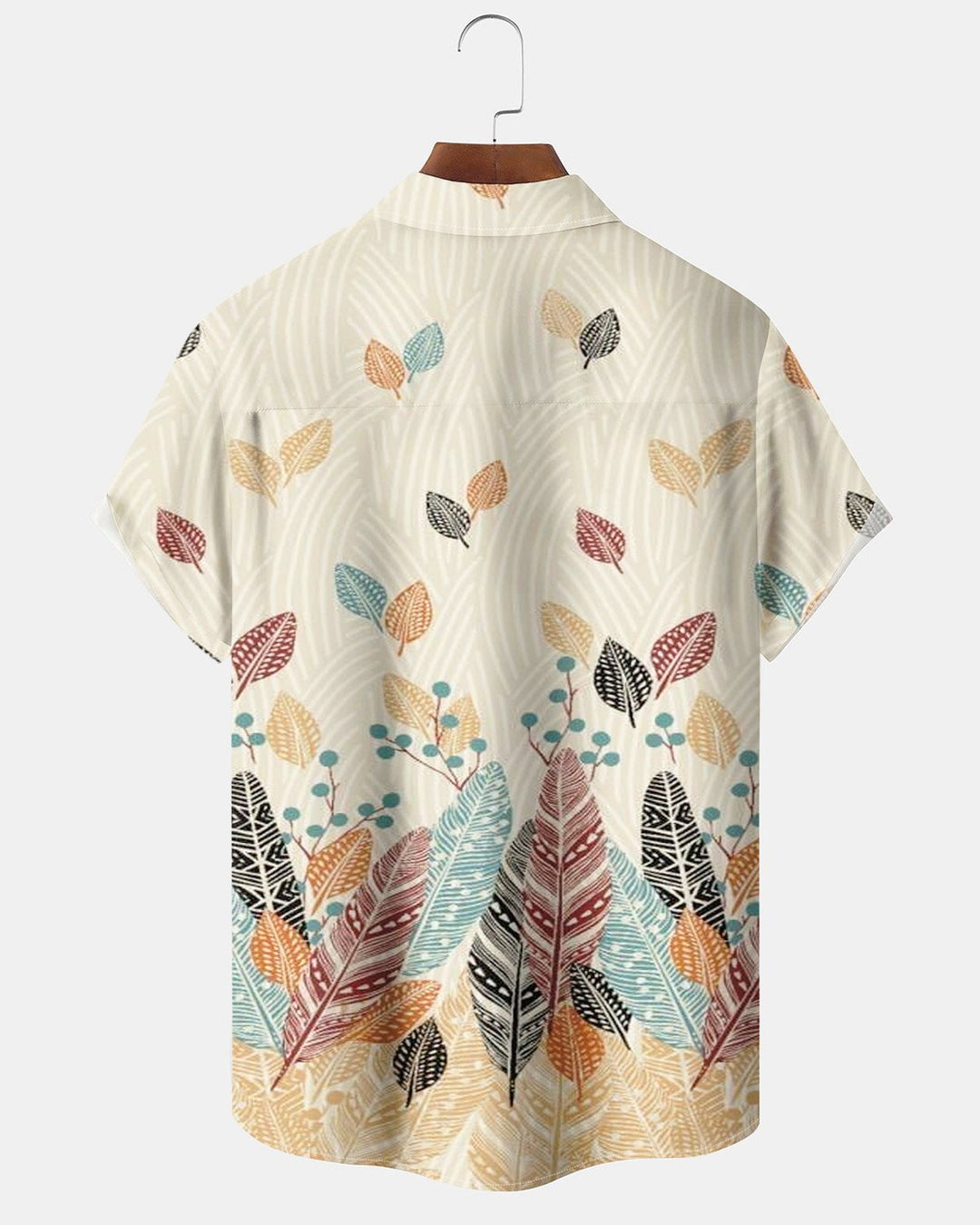 Alohadaddy® Casual Striped Leaf Print Men&
