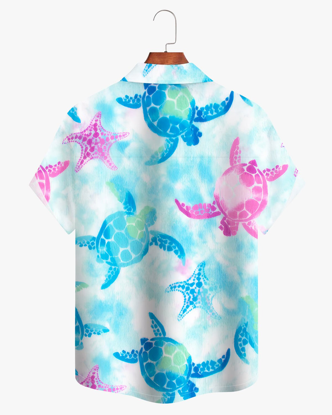 Alohadaddy® Casual Turtle Hawaiian Print Art, Button Pockets, Cardigan Men&