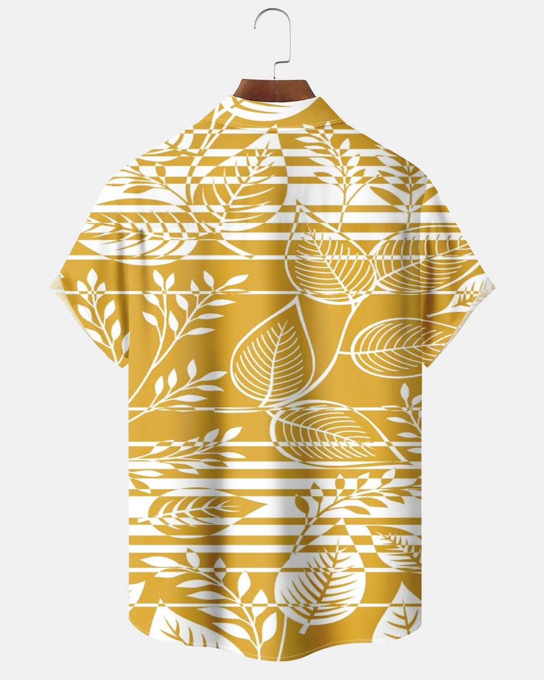 Alohadaddy® Casual Geometric Striped Leaf Print Men&