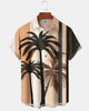 Alohadaddy® Casual Coconut Tree Print Men's Short-Sleeve Shirt