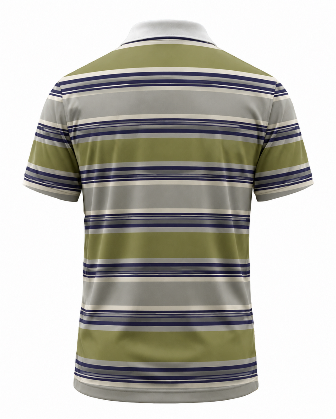 Men’s Basic Casual stripe Retro Print Button Down Polo Short-Sleeve Big &amp; Tall