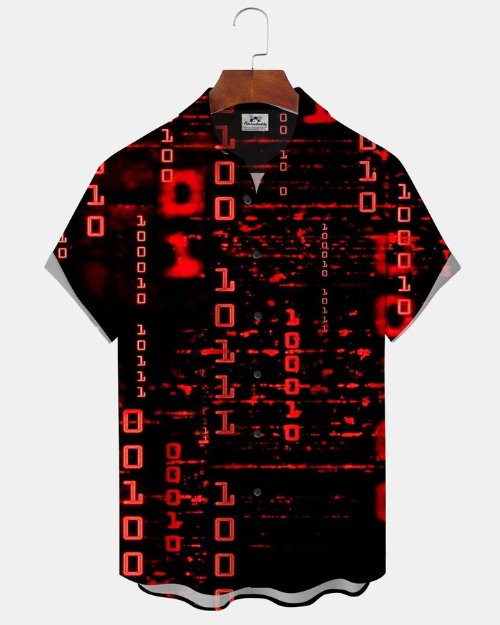 Alohadaddy® Casual Abstract Art Letter Digital Print Men&