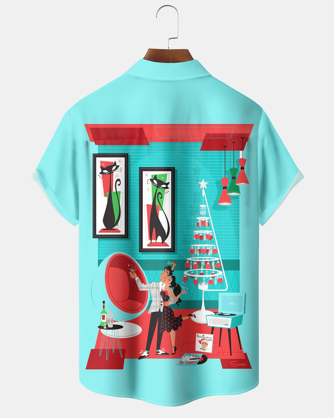 Alohadaddy® Retro Portrait Atomic Art Family Print Men&