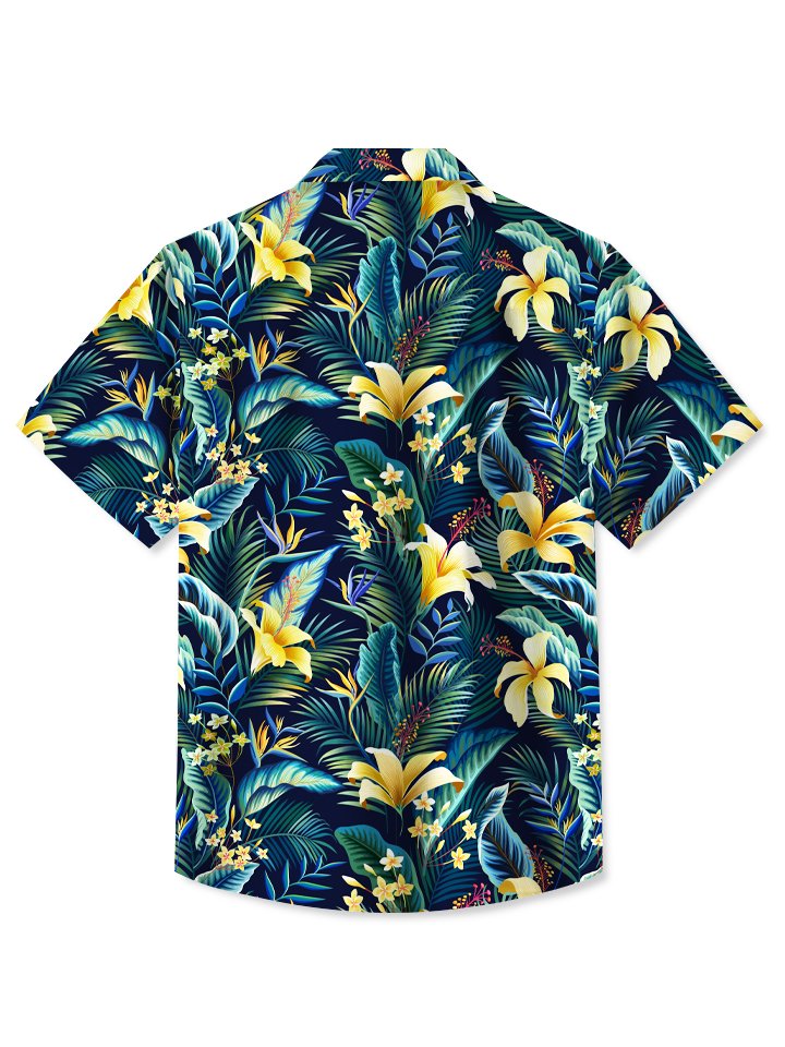 T-shirt Alohadaddy Beach Vacation Hawaii Tropical Flower Lily Leaf
