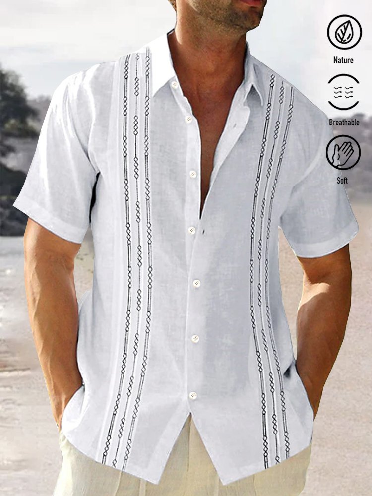 Alohadaddy Geometric Retro Basic Print Men&