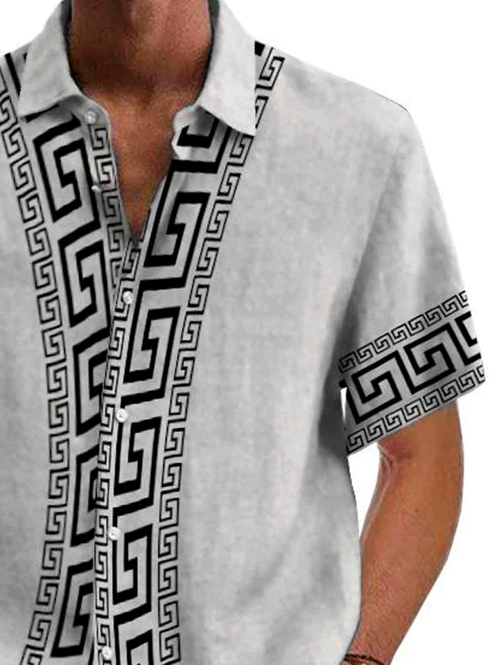 Alohadaddy Retro Geometric Print Men&