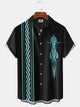 Alohadaddy Hawaiian Casual Pinstripe Contrast Color Pockets Buttons Stretch Large Size Men's Shirt