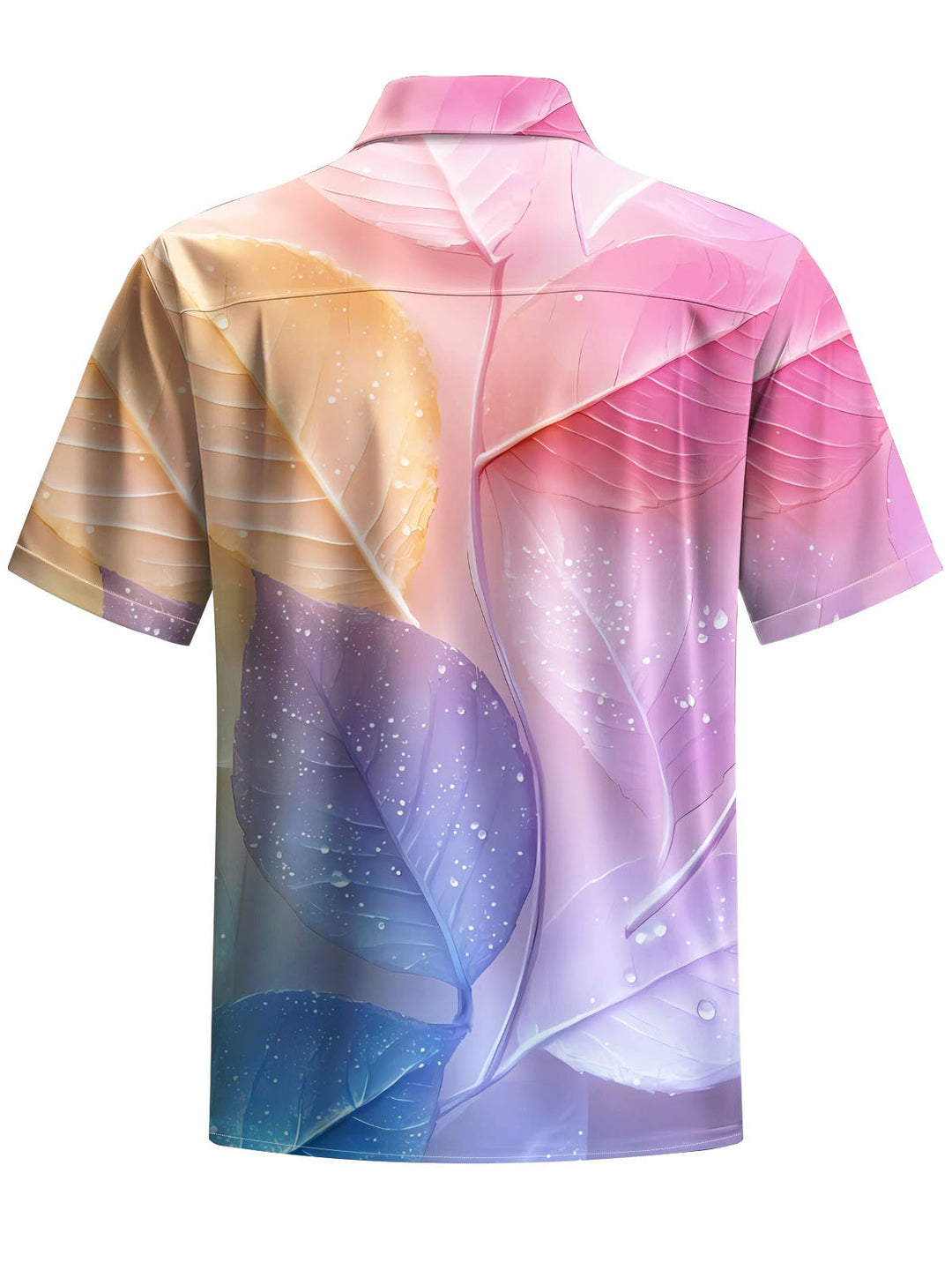 Alohadaddy® Hawaiian Leaf Print Chest Pocket Men&