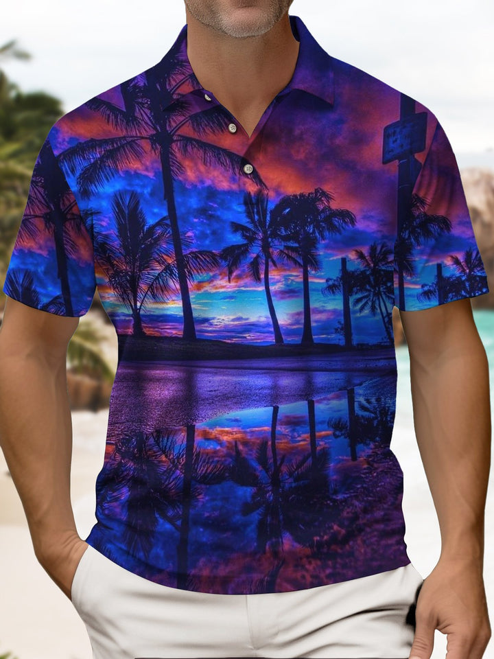 Alohadaddy® Hawaiian Coconut Tree Beach Vacation Art Print Men&