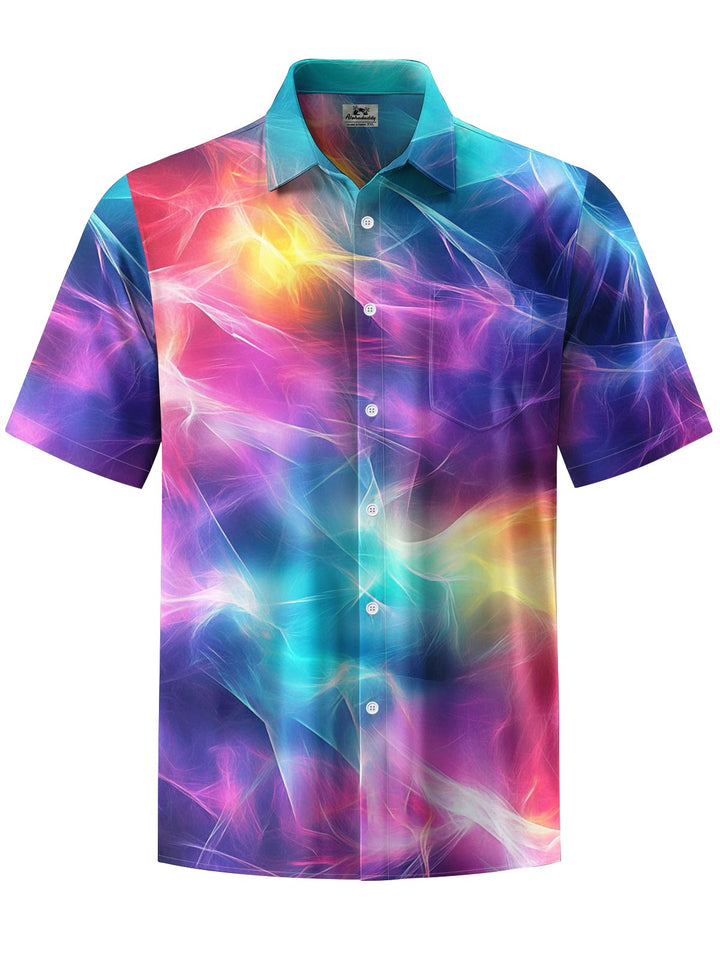 Alohadaddy® Casual Abstract Print Stretch Pocket Button Men&