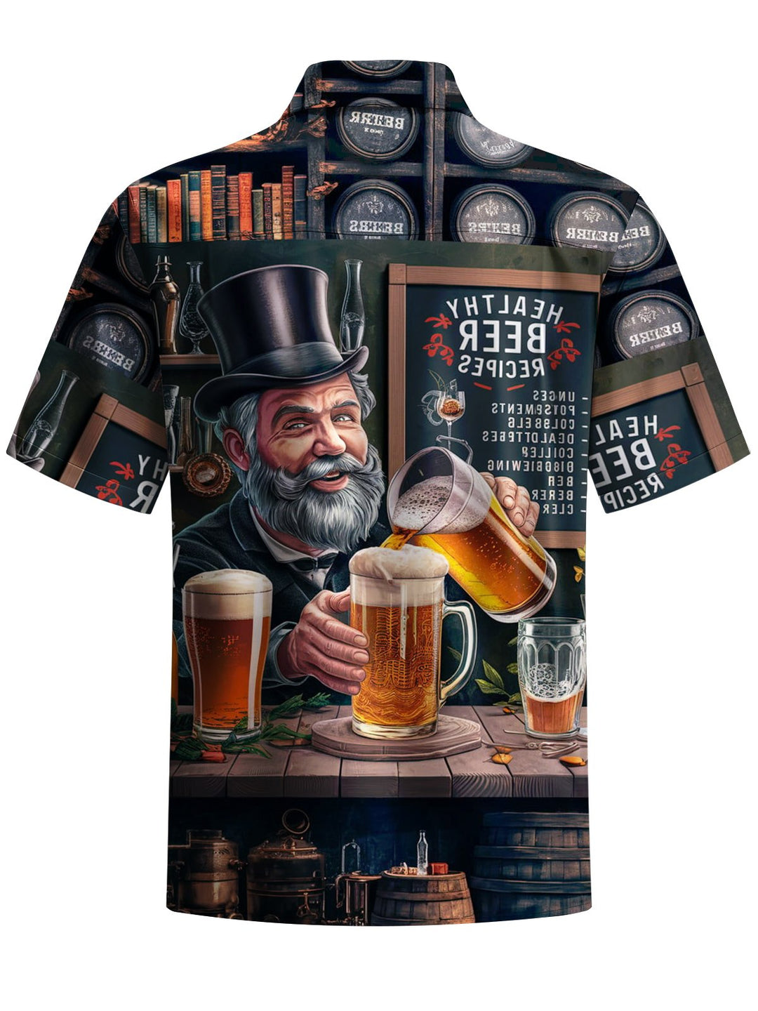 Alohadaddy® Vintage Oktoberfest Print Button Pocket Stretch Men&