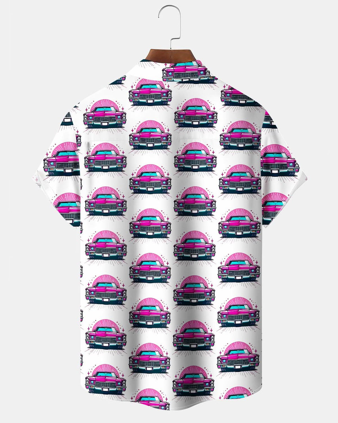 Alohadaddy® Retro Medieval Automotive Geometry Cartoon Print Art Pocket Button Men&