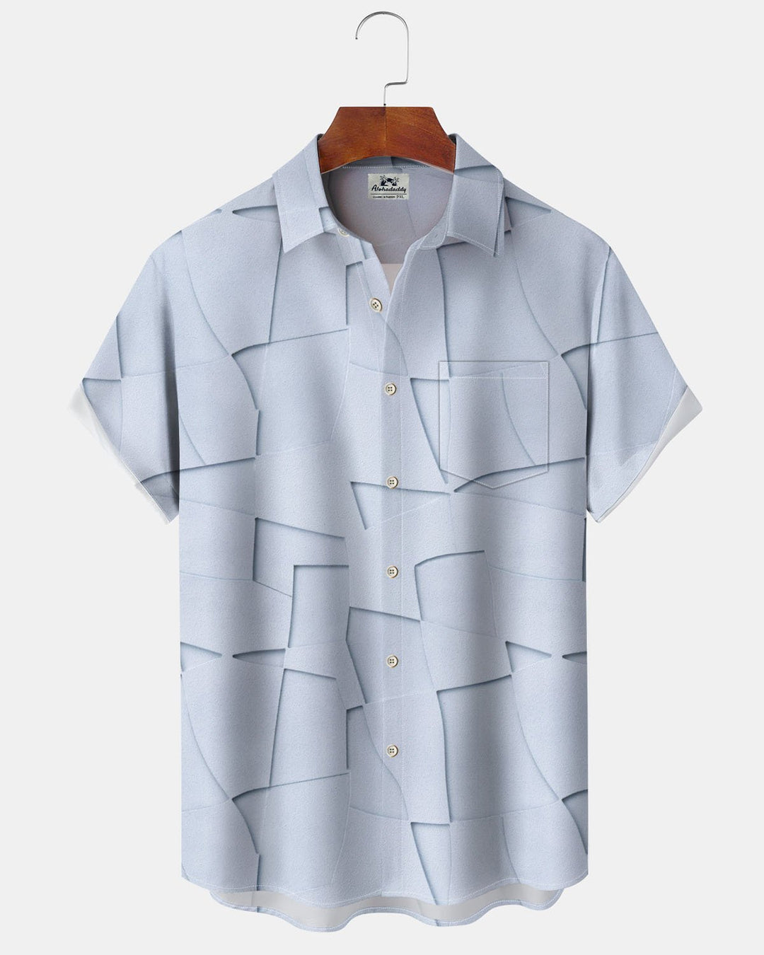 Alohadaddy® Casual Geometric Print Art Button Pocket Cardigan Men&