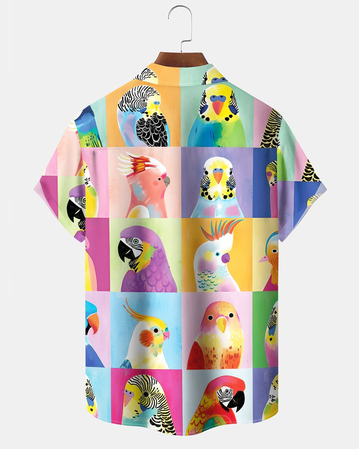 Alohadaddy® Casual Gradient Floral Hawaiian Print Art  Button Pockets  Cardigan Men&