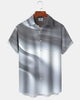 Alohadaddy® Casual Gradient Print Art Cardigan Men's Short-Sleeve Shirt Big & Tall
