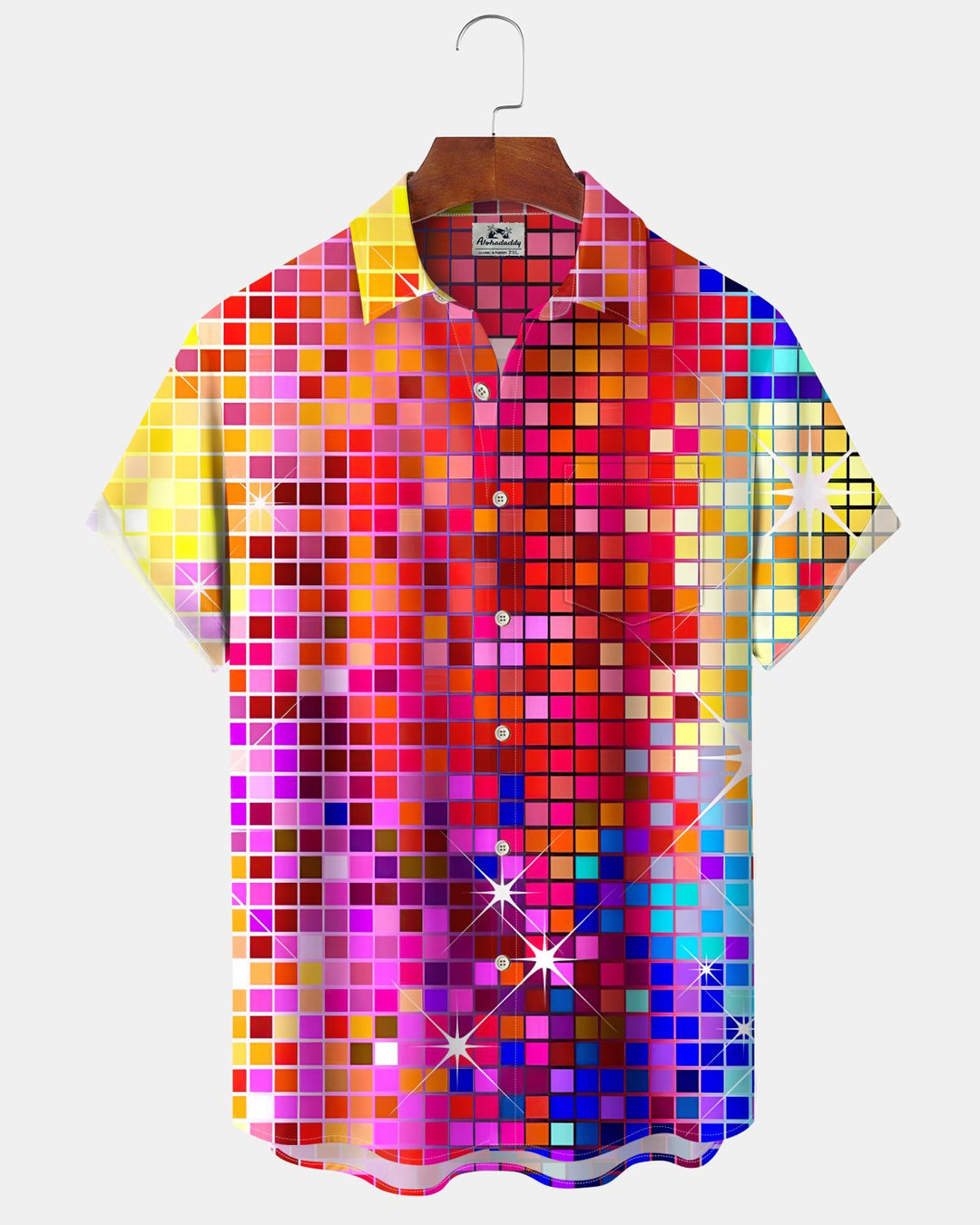 Alohadaddy® Casual Geometric Print Art Button Pocket Cardigan Men&