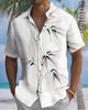 Alohadaddy® Men's Short-Sleeve Button-Down Shirt with Bamboo Print and Chest Pocket