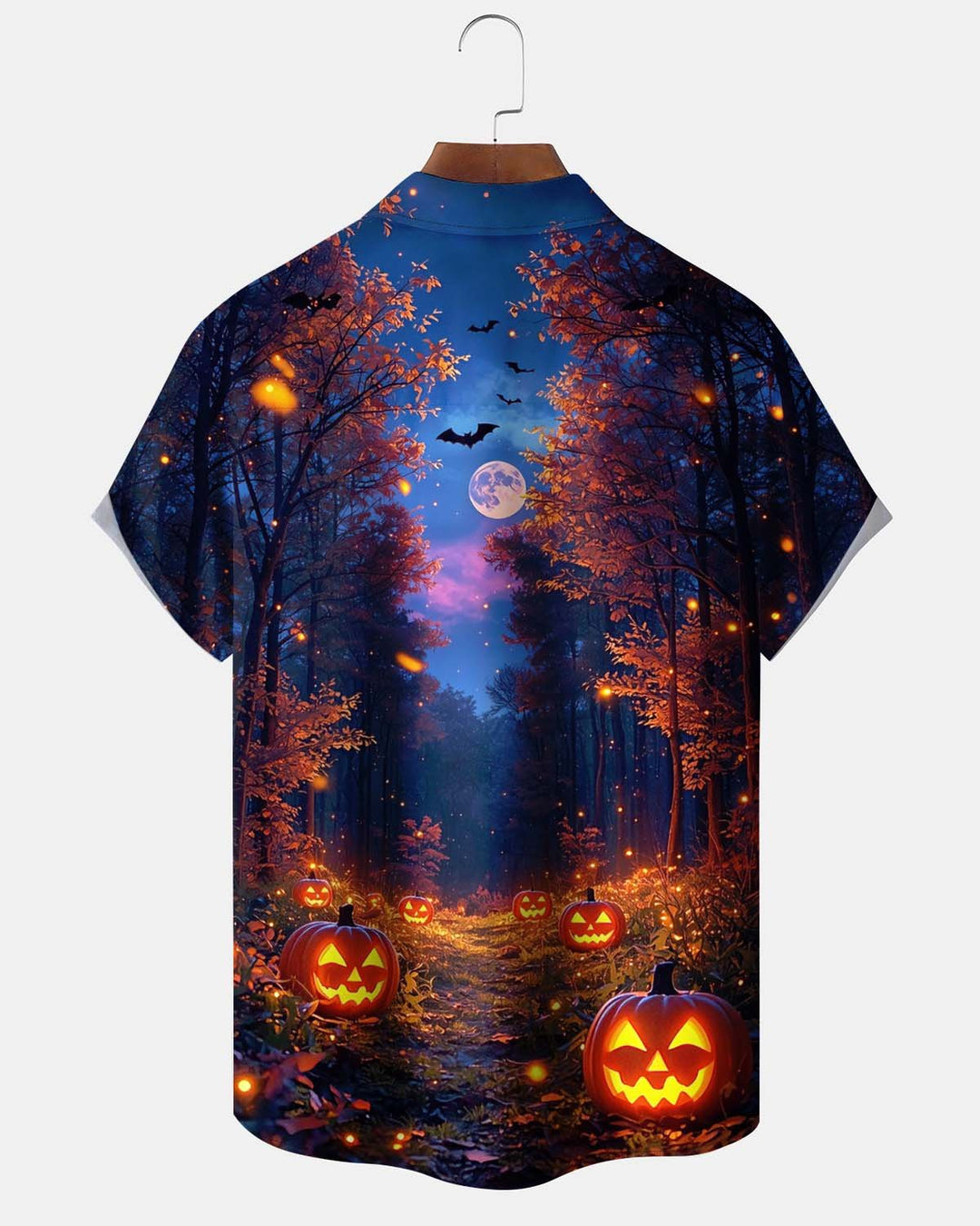Alohadaddy® Holiday Halloween Graphic Print Button-Down Pocket Cardigan-Style Men&