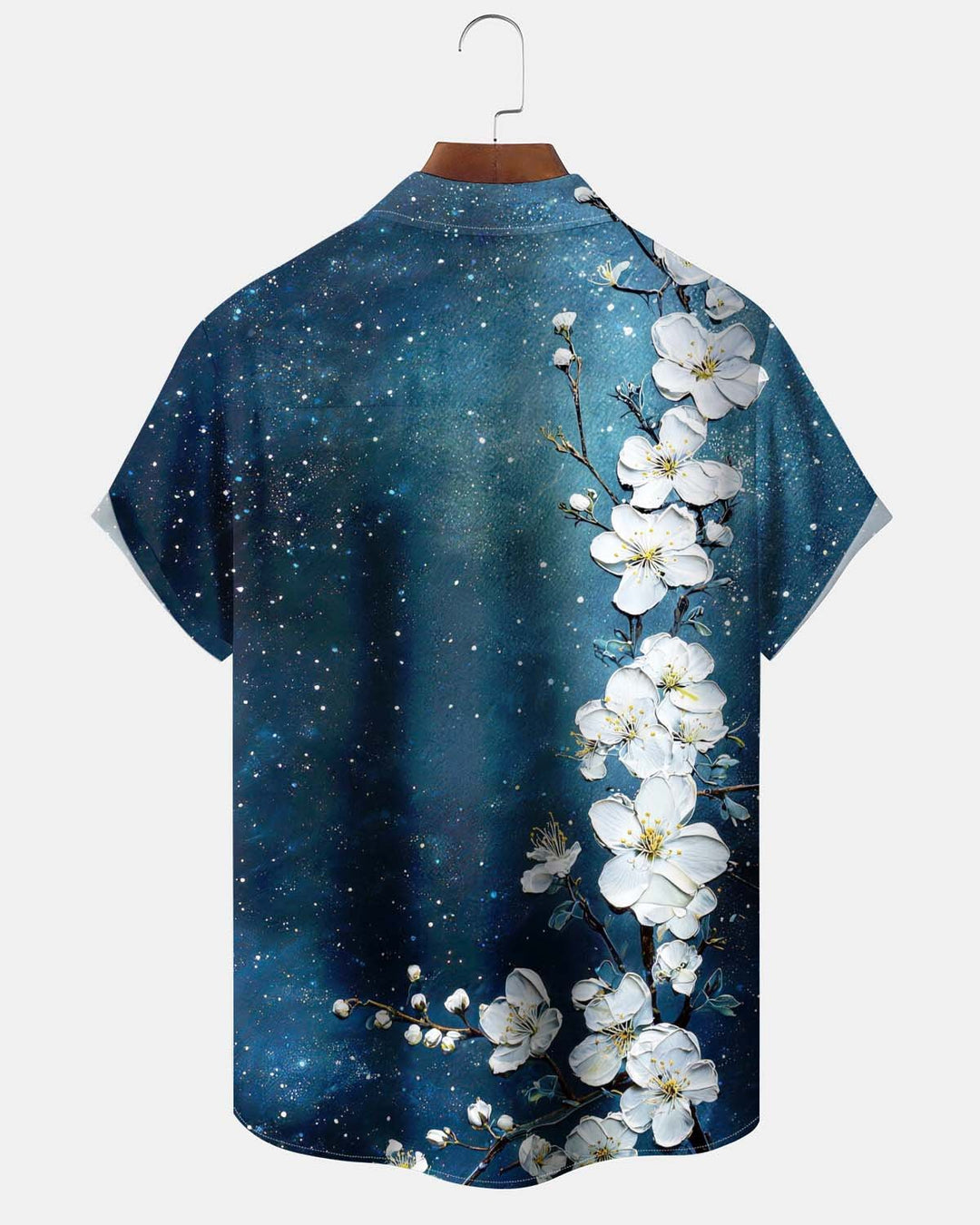 Alohadaddy® Men’s Short-Sleeve Button-Down Shirt with Hawaiian Floral Print and Pocket