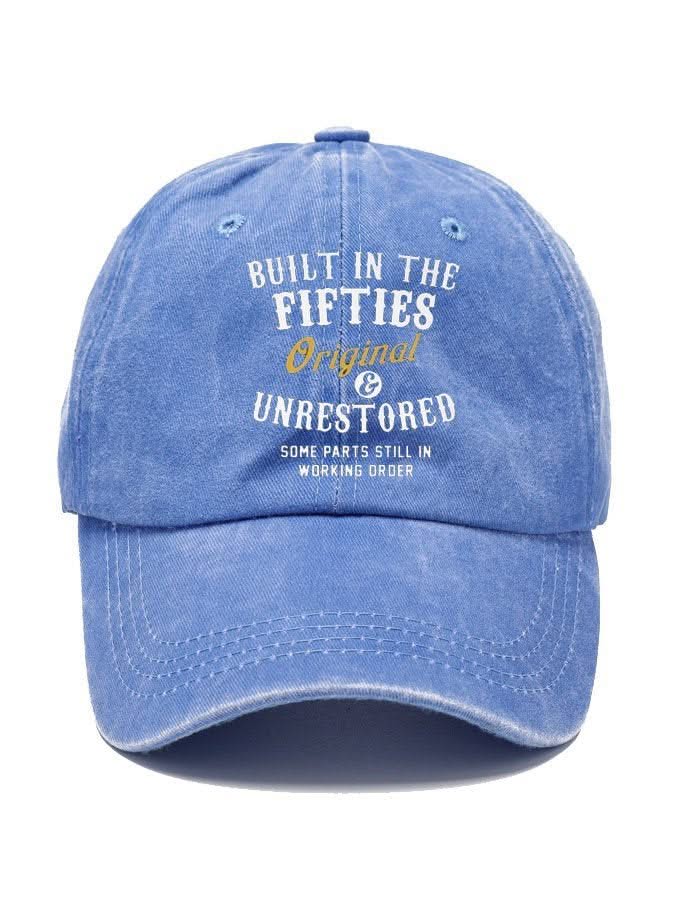 Casquette de baseball rétro imprimée des années 50 pour homme